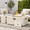 White, variant on Danrelax 42" Rectangular Propane Fire Pit Table, 50,000 BTU Outdoor Gas Fire Pit with Lid, Steel Fireplace with Weather-Resistant Cover, Lava Rocks for Patio, CSA Certified, Grey
