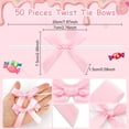 thumbnail image 2 of 50 Pieces Mini Satin Ribbon Twist Tie Bows, DIY Twist Tie Bows, Crafts Tying Up for Halloween Christmas Wedding Gift Wrapping Candy Treat Bags Decoration, 2 of 7