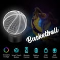 thumbnail image 4 of Basketball Night Light, BASSI 16 Colors Changing Touch/Remote Basketball 3D Illusion Lamp, 4 of 6