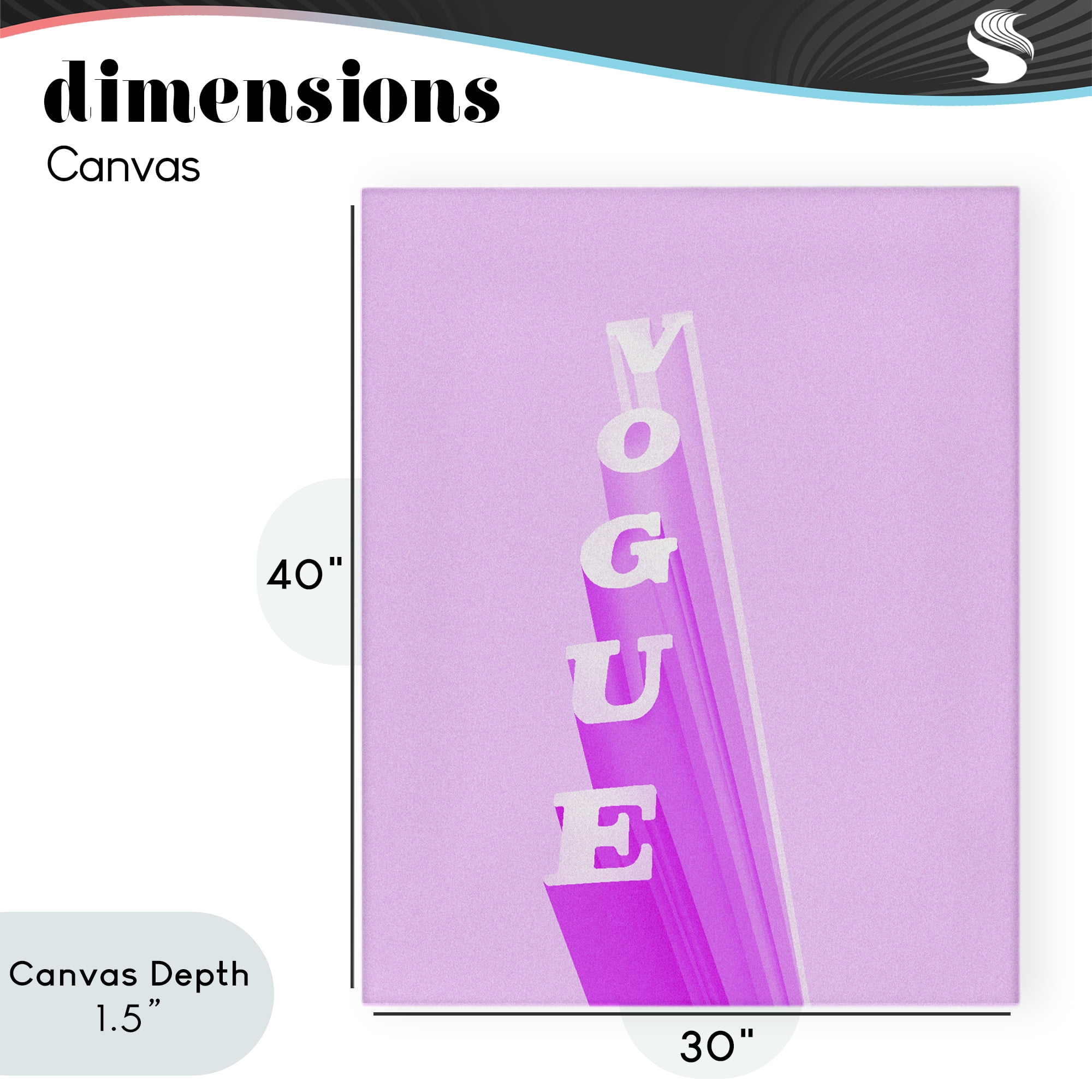 Stupell Industries Pink Vertical Glam Lettering Canvas Wall Art, design by Ziwei Li