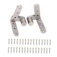 thumbnail image 2 of Bisagras De Pivote De La Puerta, Bisagra De Pivote Giratoria De 270 Grados De Acero Inoxidable Izquierdo Fuerte Con Tornillos Grandes Para Puertas De La Cerca, 2 of 7