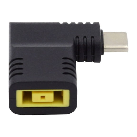 CY Rectangle Jack Thinkpad X1 Input to USB-C Type-C Angled 90 Degree Power Plug Charge Adapter for Laptop Phone