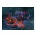 thumbnail image 1 of Outer Space Cutting Board, Nebula Gas Celestial Expanse in Galaxy Astral Planet Cosmos Objects Space Theme, Decorative Tempered Glass Cutting and Serving Board, Small Size, Navy Red, by Ambesonne, 1 of 1
