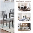 thumbnail image 6 of NEW Dining Chairs Only, Wooden Dining Chairs Set of 4, Kitchen Chair with Padded Seat, Upholstered Side Chair for Dining Room, Living Room, Gray, 6 of 8