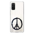 thumbnail image 1 of DistinctInk Clear Shockproof Hybrid Case for Galaxy S20 ULTRA / 5G (6.9" Screen) - TPU Bumper, Acrylic Back, Tempered Glass Screen Protector - Paris Peace Symbol - Paris, 1 of 2