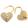 thumbnail image 3 of KAKOWELY 2Pcs Rhinestones Padlock Small Heart Shaped Metal Padlocks Decorative Lock with Keys,1.54X"X1.18"X0.28", 3 of 4