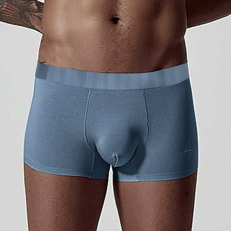 

Gubotare Mens Underwear Mens Enhancing Briefs Underwear Men Front Opening Pouch Stretch Low Rise Smooth Bamboo Male Briefs Pack Blue XL
