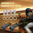 thumbnail image 5 of Qx 2x Universal Motorcycle Side Rearview Mirror Risers Extenders Aluminum Adapters Applicable Most Motorcycles On The Market, 5 of 5