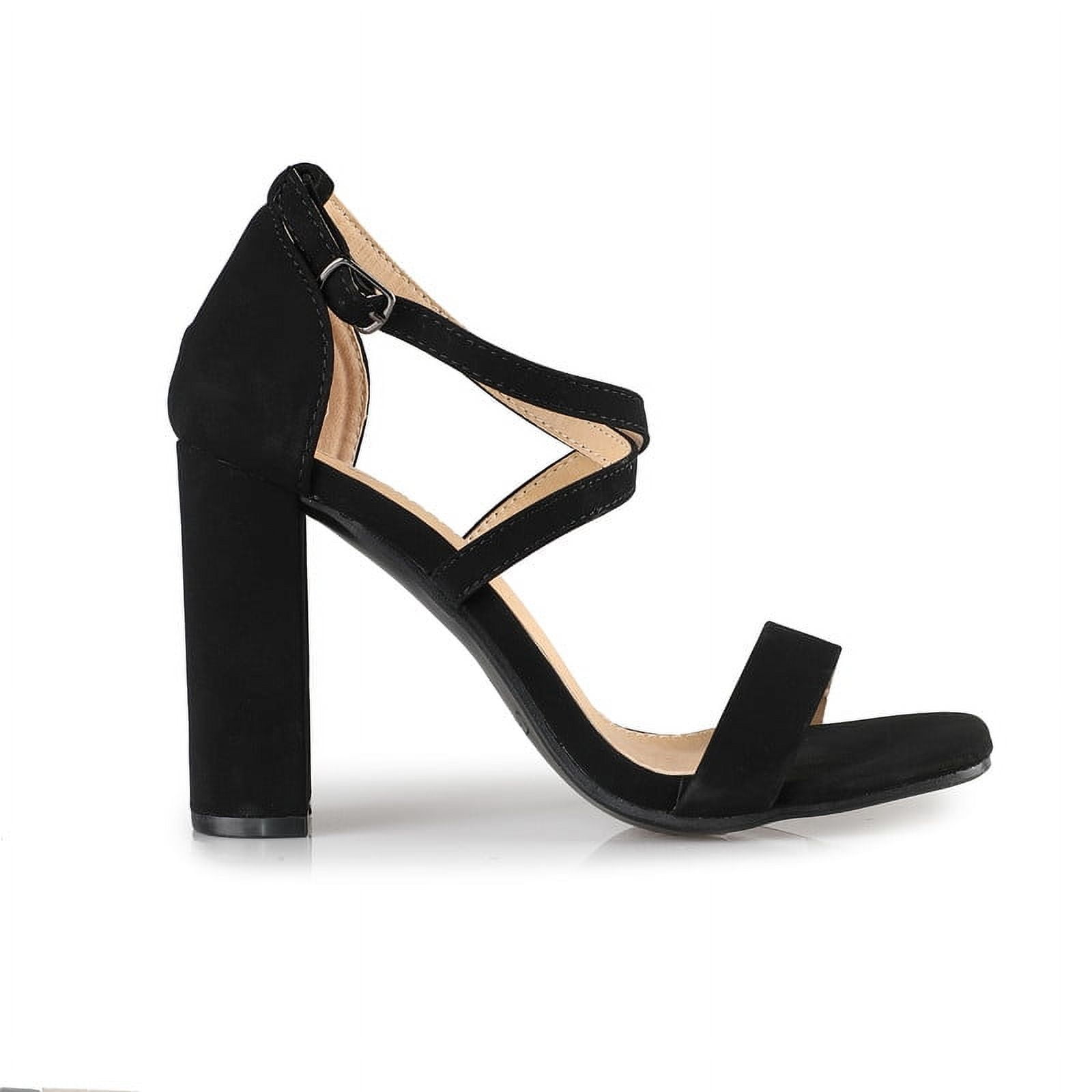 Women's Elegance Crisscross Single Sole Block Heeled Sandals