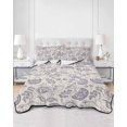 thumbnail image 3 of Purple Fruit Queen Size Down Alternative Comforter, Lightweight Comforter Quilt Bedding Set with Pillow Shams Country Retro Floral Botanical Plant All Seasons Bed Comforter Duvet Insert 90"x96", 3 of 7