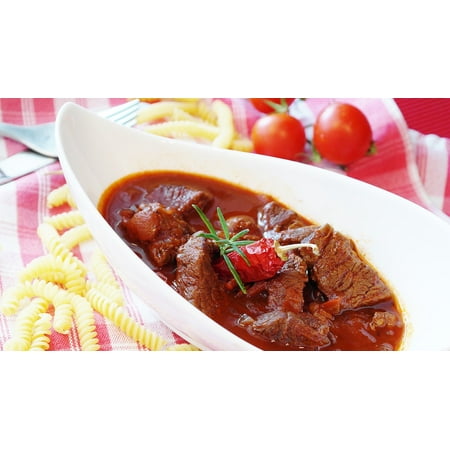 Canvas Print Cook Eat Beef Court Meat Main Course Goulash Stretched Canvas 10 x