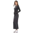 thumbnail image 4 of Danolapsi Women Long Sleeve Pullover Hoodie Dress Stripe Pocket Slim Sweatshirt Casual Maxi Dress, 4 of 9