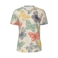 thumbnail image 5 of Wukai Butterfly Print Men's Short-Sleeved Mesh T-Shirt,Quick-Dry Short Sleeve Workout T-Shirt-X-Large, 5 of 8