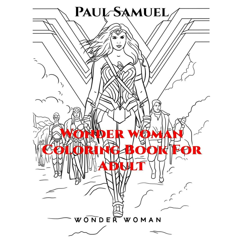 Wonder Woman Coloring Book for Adult, Wonder Woman Coloring Book