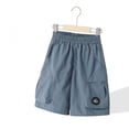 thumbnail image 5 of Karoyedx Little Boys Clothes Toddler Baby Boys Cotton Shorts Kids Pull-on Knit Shorts Elastic Waist Pockets Comfort Soft Summer Clothes Sky Blue Size,8-9 Years, 5 of 5