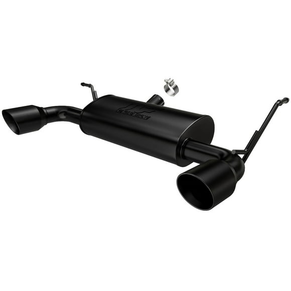 Fits 2007-2018 Jeep Wrangler JK Magnaflow Performance Exhaust System Kit 15160 MF Series Axle Back System; Stainless Steel; With Muffler; 2-1/2 Inch Pipe Diameter; Single Exhaust With Dual Exit