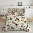 thumbnail image 2 of Feelyou Rustic Mushroom Print Bedding Comforter Set, Jungle Flower Floral Twin Comforter Sets, Farmhouse Plant Botanical Reversible Bedding Set, Super Cozy Room Decor, 2-Piece, 2 of 8