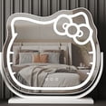 thumbnail image 3 of El espejo cosmético de encargo del tamaño grande del espejo de Hello Kitty para las mujeres llevó el espejo mágico ligero de la pantalla del tacto, 3 of 4