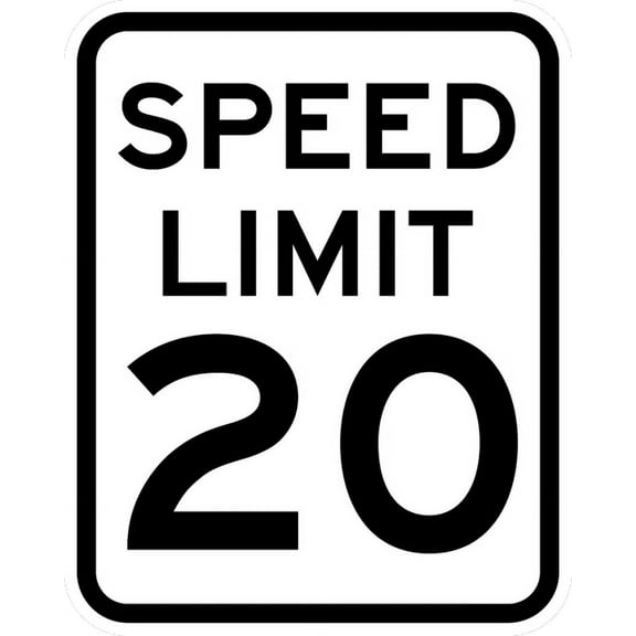 Vinyl Stickers - SR2-1-Speed Limit Sign (School Use) - Safety and Warning Warehouse Signs Stickers - 3.5" x 5" - 3 Pack