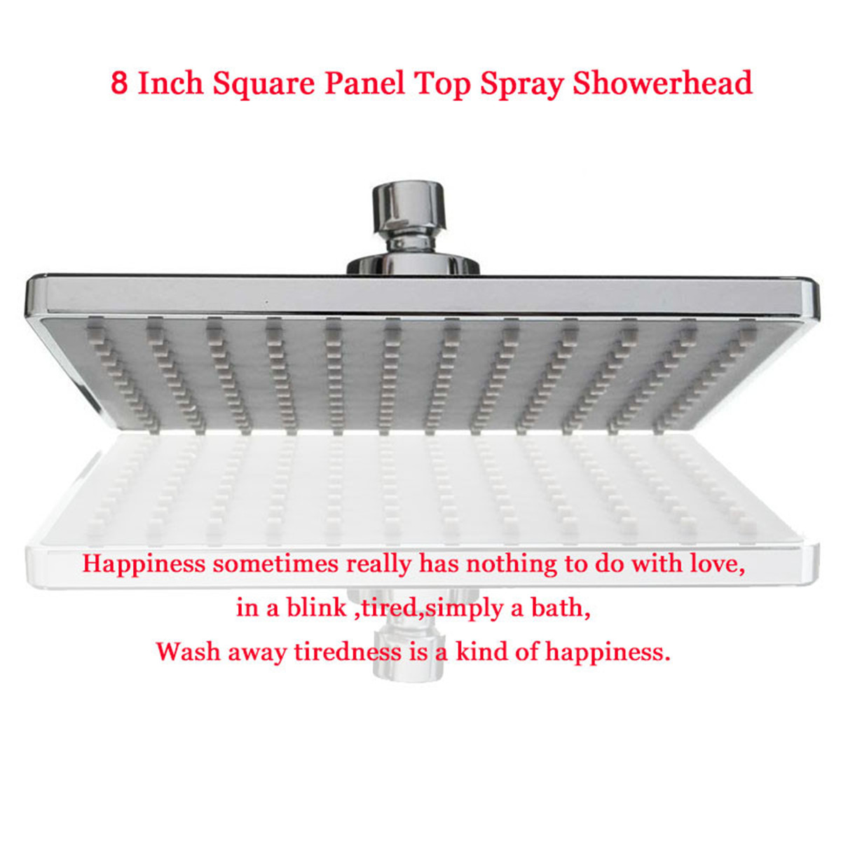 Rain Shower Head, 8 inch Square Shower Head High Pressure,Easy