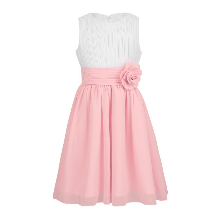 YONGHS Flower Girls Pleated Chiffon 3D Petal Bridesmaid Dress for Wedding Pageant Party Ball Gown White&Pink 12 - Walmart.com YONGHS Flower Girls Pleated Chiffon 3D Petal Bridesmaid Dress for Wedding Pageant Party Ball Gown White&Pink 12 - Walmart.com