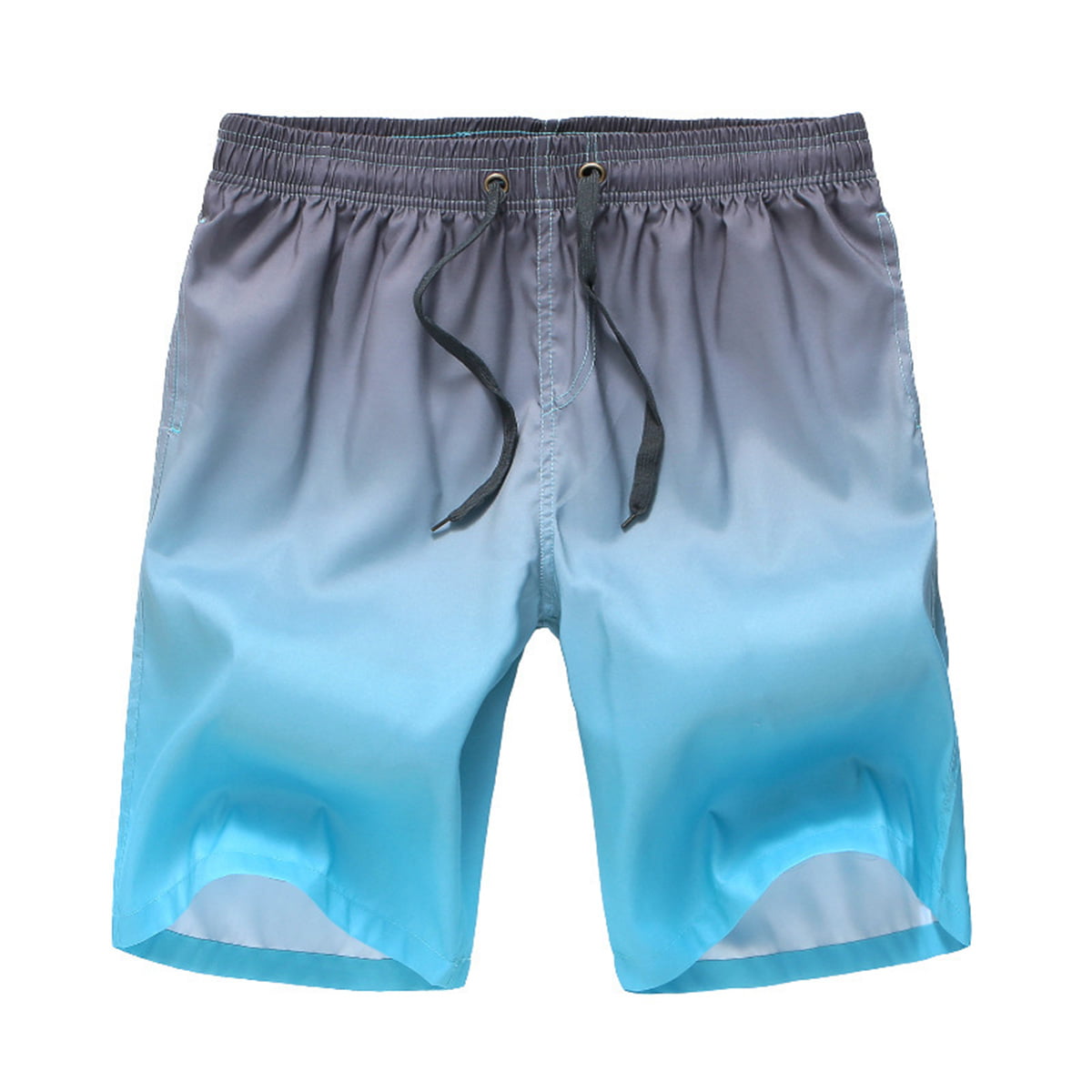 Men Swimwear Quick Dry Lined with Pockets drawstring Summer Holiday Beach Shorts 