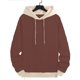 thumbnail image 3 of Gibobby Sudadera polar hombre Sudadera con capucha unisex para pareja sudadera atlética de gran tamaño(Café,G), 3 of 4