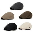 thumbnail image 3 of D-GROEE Men's Classic Solid Color Cotton Newsboy Ivy Hat Sun Beret Cap, 3 of 4