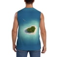 thumbnail image 4 of JUNZAN Paradise Island Men's Sleeveless T Shirts,Sleeveless Muscle Shirts,Sizes S-3XL, 4 of 8