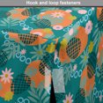 thumbnail image 4 of Tropical Dog Crate Cover, Flowers Abstract Motifs Monstera in Colorful Arrangement Print, Easy to Use Pet Kennel Cover for Medium Large Dogs, 35" x 23" x 27", Teal Marigold, by Ambesonne, 4 of 6