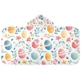 thumbnail image 5 of Yayeee Kids Hooded Towel with Hand Pockets Beach Soft Absorbent Bath Wrap 50 x 23.5 inch, Cute Easter Eggs, 5 of 5