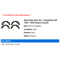 thumbnail image 2 of Rear Brake Shoe Set - Compatible with 1998 - 2008 Subaru Forester 1999 2000 2001 2002 2003 2004 2005 2006 2007, 2 of 2