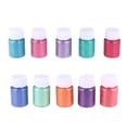 thumbnail image 3 of 10Pcs Mica Powder Pearl Pigment Pigmento en polvo natural Set para jabón de baño Bomb Nail Art Herramienta de corrección de color (color surtido), 3 of 7