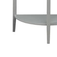 thumbnail image 4 of Wooden Half Moon Shaped Console Table with One Open Bottom Shelf, Oak Brown and Gray, 4 of 4