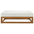 thumbnail image 3 of Modway Newbury Outdoor Patio Premium Grade A Teak Wood Ottoman in Natural White, 3 of 4