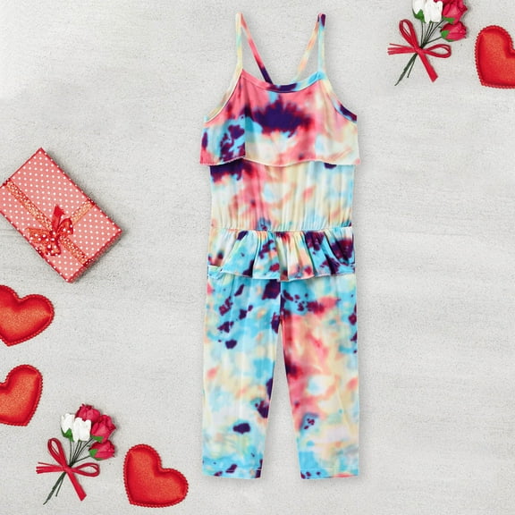 Herrnalise Toddler Kid Baby Girls Summer Sling Jumpsuit Fashion Print Overalls Rompers clearance under $10 !