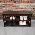 thumbnail image 2 of CONSDAN Shoe Bench Rack for Entryway, USA Grown Hickory Shoe Rack Bench, Wooden Bench with Shoe Storage for Entryway, Entrance Hallway, Bedroom, Living Room, 3-Tier, Extra-Large, 2 of 7