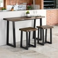 thumbnail image 1 of Jennings Cherry and Ebony Solid Wood Live Edge 3-Piece Counter Dining Set, 1 of 7