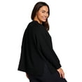 thumbnail image 5 of RBX Active Women's Midweight Crewneck Luxe Athleisure Sweatshirt with Relaxed Fit, 5 of 5