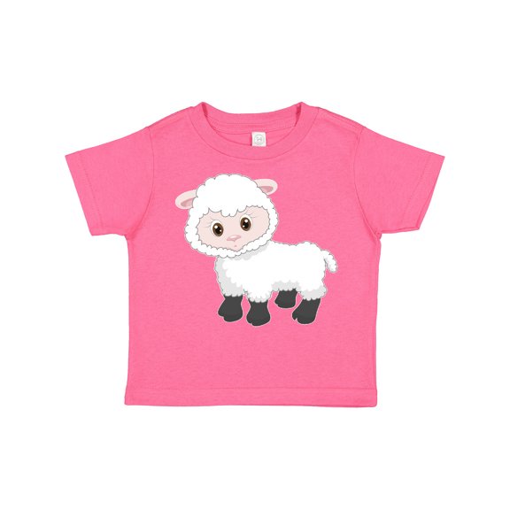 Inktastic Cute White Lamb Boys or Girls Toddler T-Shirt
