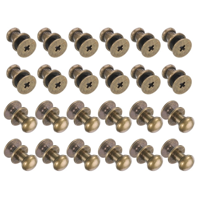 24 piezas de pomos redondos mini de 0.26'' x 0.31'', tiradores pequeños para cajones, pomos para armarios, bronce