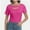 Hot Pink, variant on Womens Summer Short Sleeve T Shirts Knit Slim Fit One Piece Cutout Scoop Neck Going Out Date Night Tops