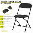 thumbnail image 4 of Silla plegable plástico HDPE ligera Folding chair silla jardín eventos fiestas reuniones para exterior paquete de 5 sillas, 4 of 8