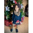 thumbnail image 2 of Unique Baby Girls Leopard Print Santa 3 Piece Christmas Outfit (5/L, Black), 2 of 5