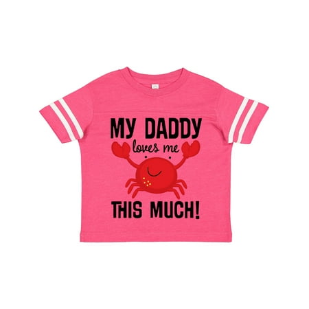 

Inktastic Daddy Loves Me Childs Crab Gift Toddler Boy or Toddler Girl T-Shirt