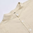 thumbnail image 6 of JLFKNG Mens T-Shirts Short Sleeve Shirt Tops With Pockets Simple Solid Color Breathable Loose Fit Buttons Up Shirts For Men Suitable For Vacation, 6 of 7