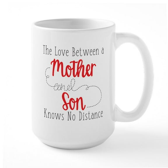 CafePress - The Love Between A Mother And Son Large Mug - 15 oz Ceramic Large White Novelty Mug
