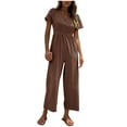 thumbnail image 2 of Kiplyki Fall Ladies Pants Wholesale Short Sleeve Solid Color Pants Jumpsuits, 2 of 7