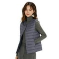 thumbnail image 1 of Wenseny Women’s Quilted Down Puffer Vest Warm Button Outerwear Padded Coat Dark Blue M, 1 of 7