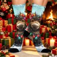 thumbnail image 6 of FAIOROI Christmas Socks for Women Cute Vintage Xmas Print Mid Calf Crew Sock Soft Cozy Festive Holiday Novelty, 6 of 6